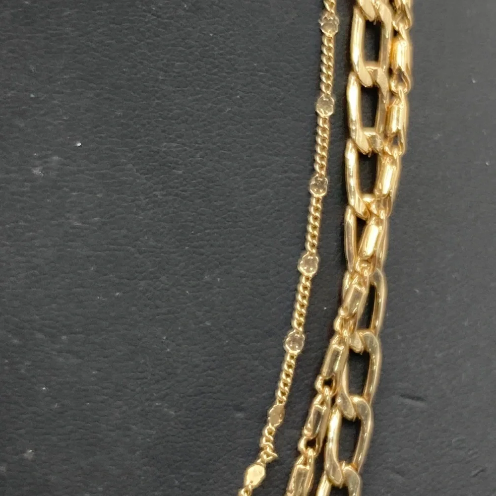 Triple Chain Multi Gold Tone Finish Lobster Claw‎ 18